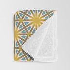 Golden Moroccan Sunburst Throw Blanket Gallery Image 3