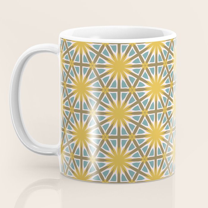 Golden Moroccan Sunburst Coffee Mug Gallery Image 3