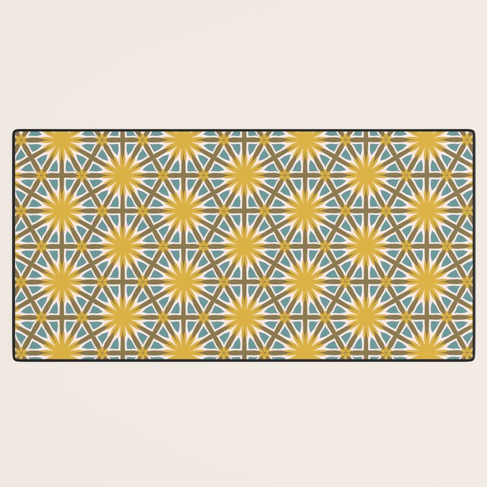 Golden Moroccan Sunburst Desk Mat Gallery Image 3
