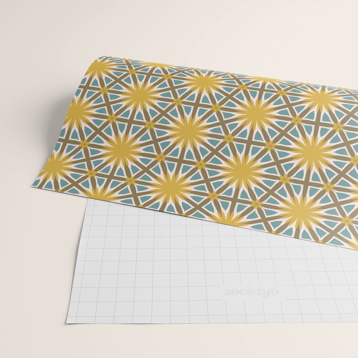 Golden Moroccan Sunburst Wrapping Paper Gallery Image 2