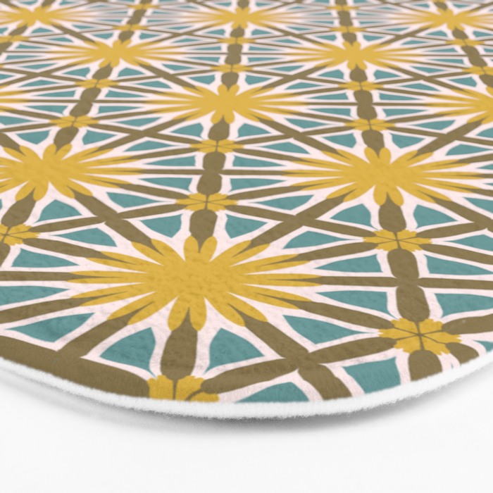 Golden Moroccan Sunburst Bath Mat Gallery Image 3