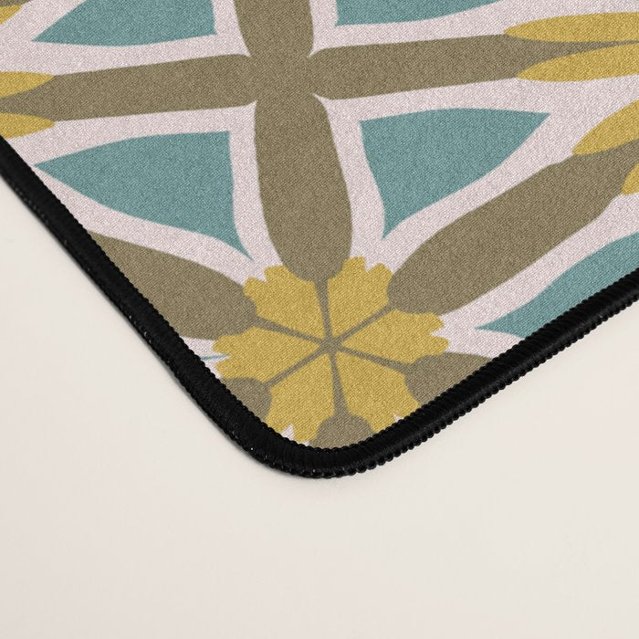 Golden Moroccan Sunburst Desk Mat Gallery Image 4