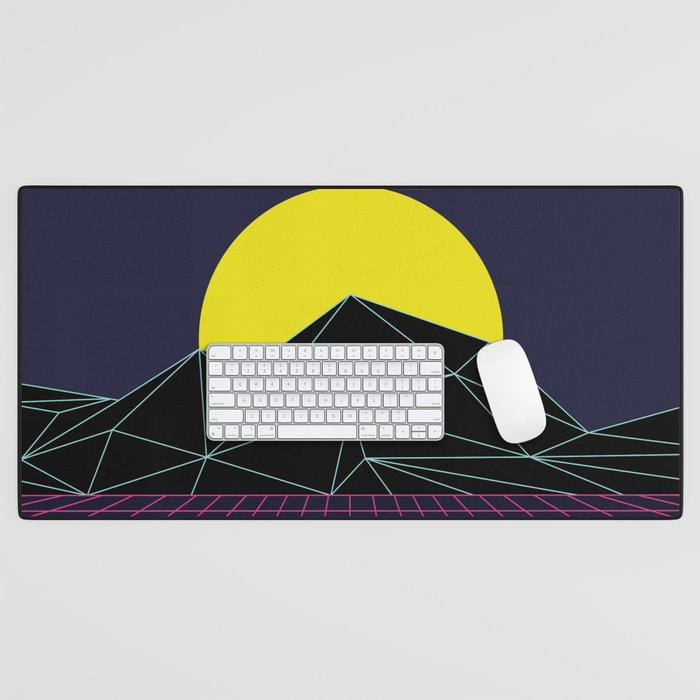 Outrun to the Sun / 80s Retro Desk Mat Gallery Image 1