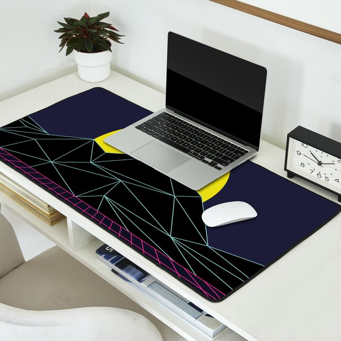 Outrun to the Sun / 80s Retro Desk Mat Gallery Image 2