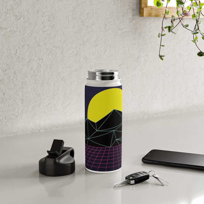Outrun to the Sun / 80s Retro Water Bottle Gallery Image 4
