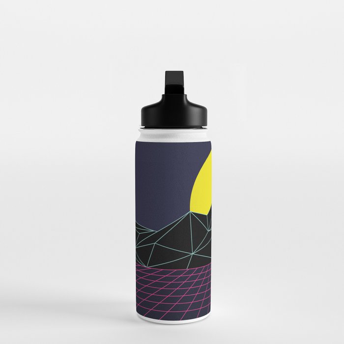 Outrun to the Sun / 80s Retro Water Bottle Gallery Image 3