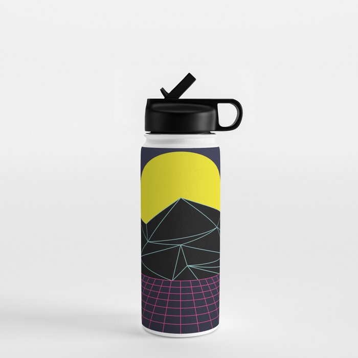 Outrun to the Sun / 80s Retro Water Bottle Gallery Image 1