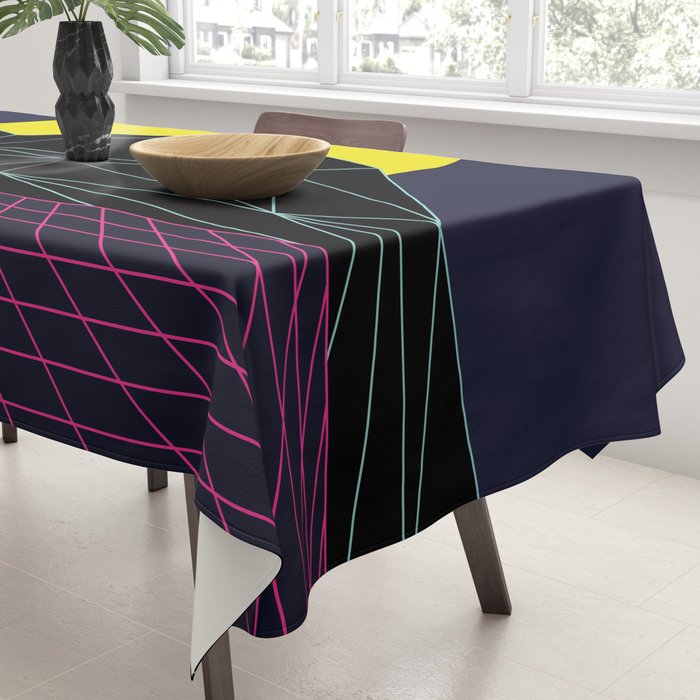 Outrun to the Sun / 80s Retro Tablecloth Gallery Image 3