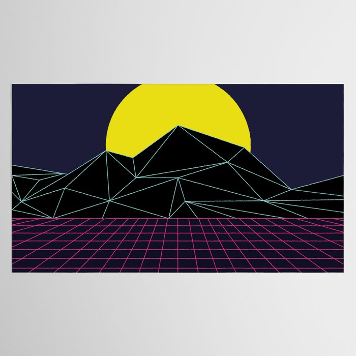 Outrun to the Sun / 80s Retro Tablecloth Gallery Image 2