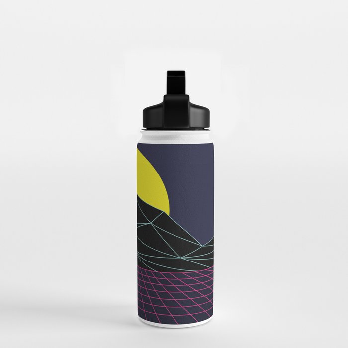 Outrun to the Sun / 80s Retro Water Bottle Gallery Image 2