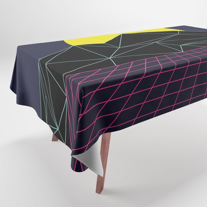 Outrun to the Sun / 80s Retro Tablecloth Gallery Image 1