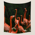 Chorus Line - Flamingo Art Wall Tapestry Gallery Image 4