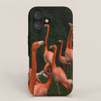 Chorus Line - Flamingo Art iPhone Case Gallery Image 1