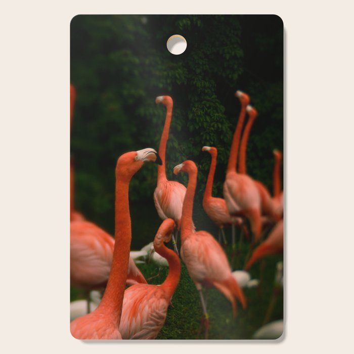 Chorus Line - Flamingo Art Cutting Board Gallery Image 1