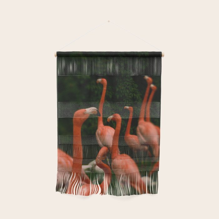 Chorus Line - Flamingo Art Wall Hanging Gallery Image 1