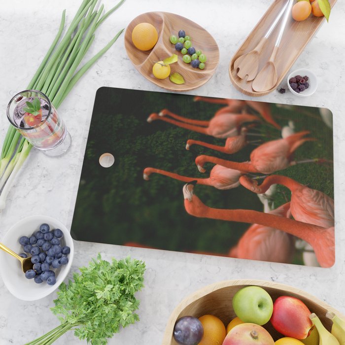 Chorus Line - Flamingo Art Cutting Board Gallery Image 2