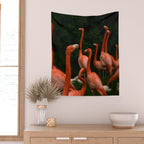 Chorus Line - Flamingo Art Wall Tapestry Gallery Image 2