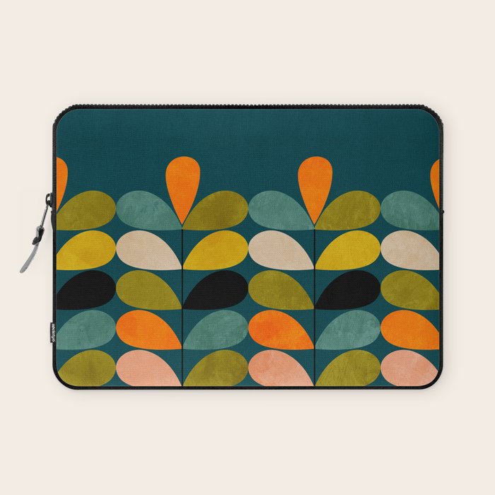 retro minimal floral Laptop Sleeve Gallery Image 1