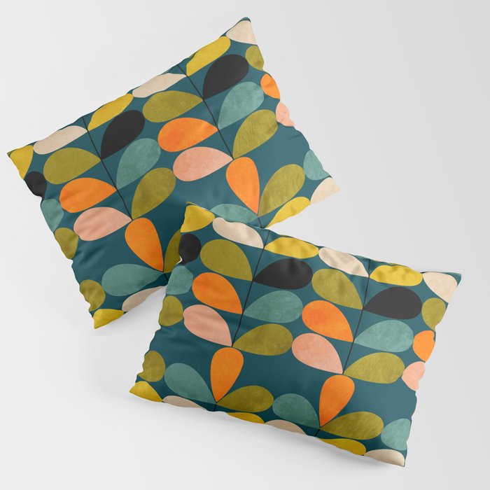 retro minimal floral Pillow Sham Gallery Image 1