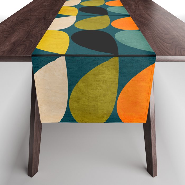 retro minimal floral Table Runner Gallery Image 1