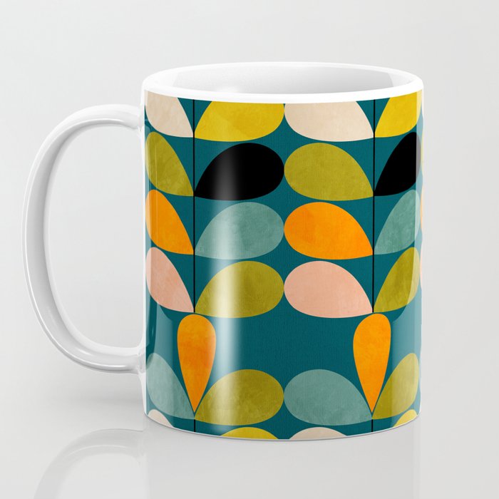 retro minimal floral Coffee Mug Gallery Image 3