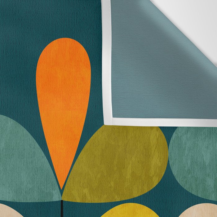 retro minimal floral Wall Tapestry Gallery Image 3