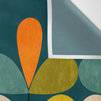 retro minimal floral Wall Tapestry Gallery Image 3