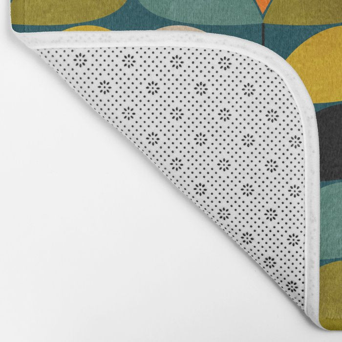 retro minimal floral Bath Mat Gallery Image 2