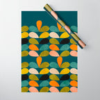 retro minimal floral Wrapping Paper Gallery Image 1