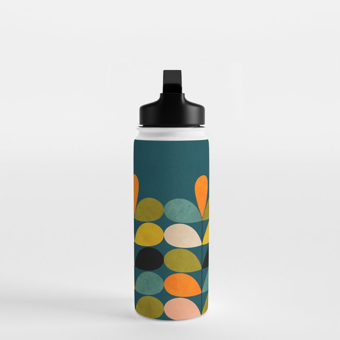 retro minimal floral Water Bottle Gallery Image 3