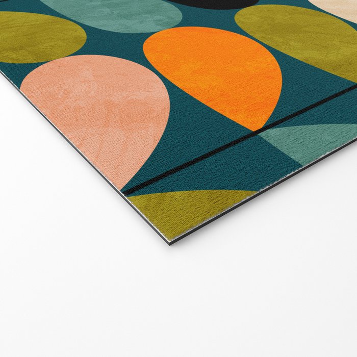 retro minimal floral Welcome Mat Gallery Image 2
