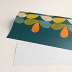 retro minimal floral Wrapping Paper Gallery Image 2