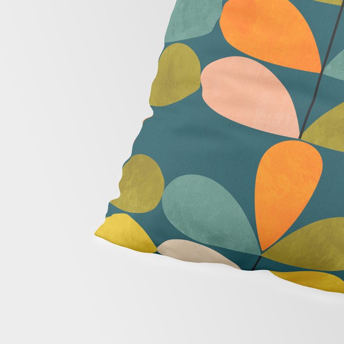 retro minimal floral Pillow Sham Gallery Image 4