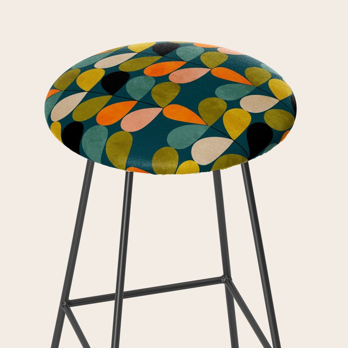 retro minimal floral Stool Gallery Image 2