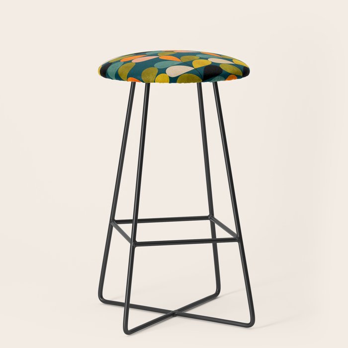 retro minimal floral Stool – Society6
