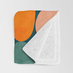 retro minimal floral Throw Blanket Gallery Image 3