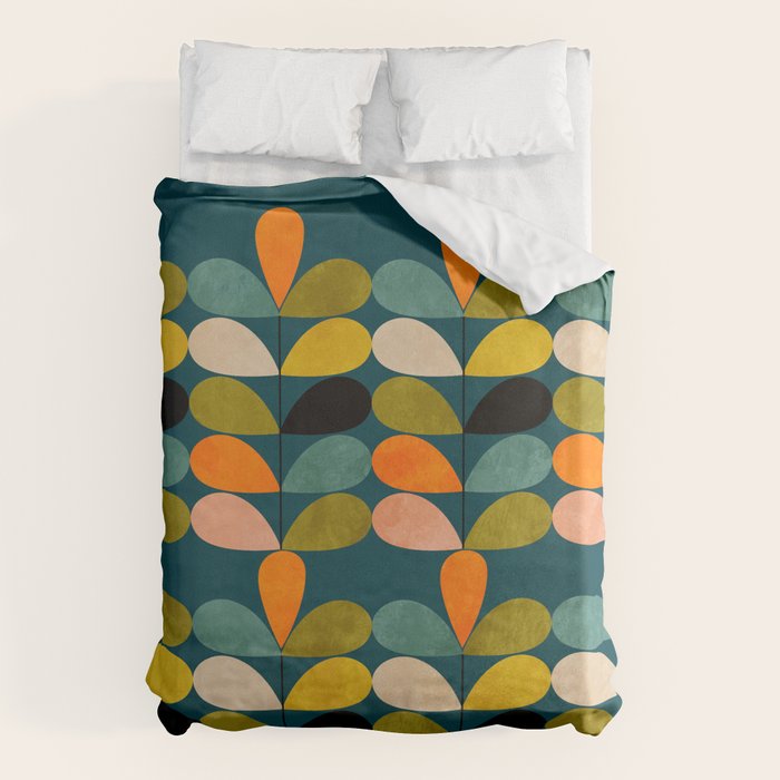 retro minimal floral Duvet Cover Gallery Image 6