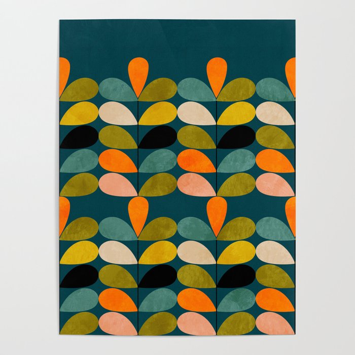 retro minimal floral Poster Gallery Image 1