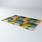 retro minimal floral Rug Gallery Image 3