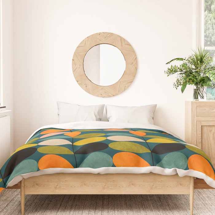 retro minimal floral Duvet Cover Gallery Image 3