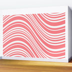 Wavy Stripes XXXII - Coral Pink Wall Mural Gallery Image 2