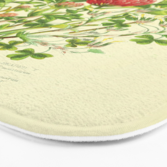 Clover by Anne Pratt, 1800s (benefitting The Nature Conservancy) Bath Mat Gallery Image 3
