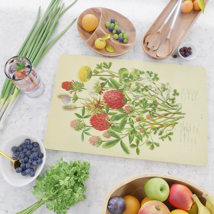 Clover by Anne Pratt, 1800s (benefitting The Nature Conservancy) Cutting Board Gallery Image 2