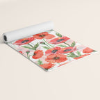 Summer Botanical Poppies Field Yoga Mat Gallery Image 2