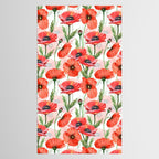 Summer Botanical Poppies Field Tablecloth Gallery Image 2