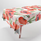 Summer Botanical Poppies Field Tablecloth Gallery Image 1