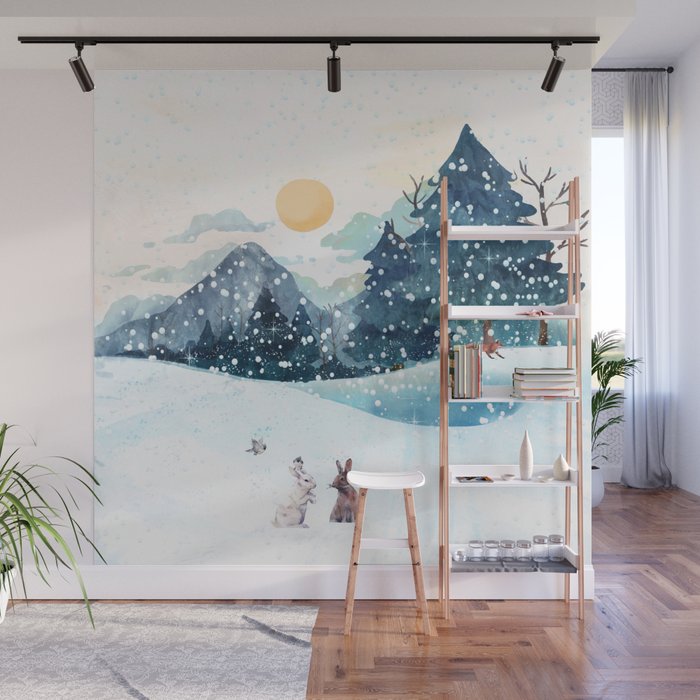 Happy Little Wildlife Wall Mural Gallery Image 1