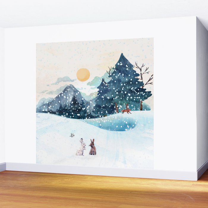Happy Little Wildlife Wall Mural Gallery Image 2