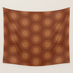 Boho Summer Sun Pattern IX Burnt Red and Orange Wall Tapestry Gallery Image 4