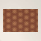 Boho Summer Sun Pattern IX Burnt Red and Orange Welcome Mat Gallery Image 1